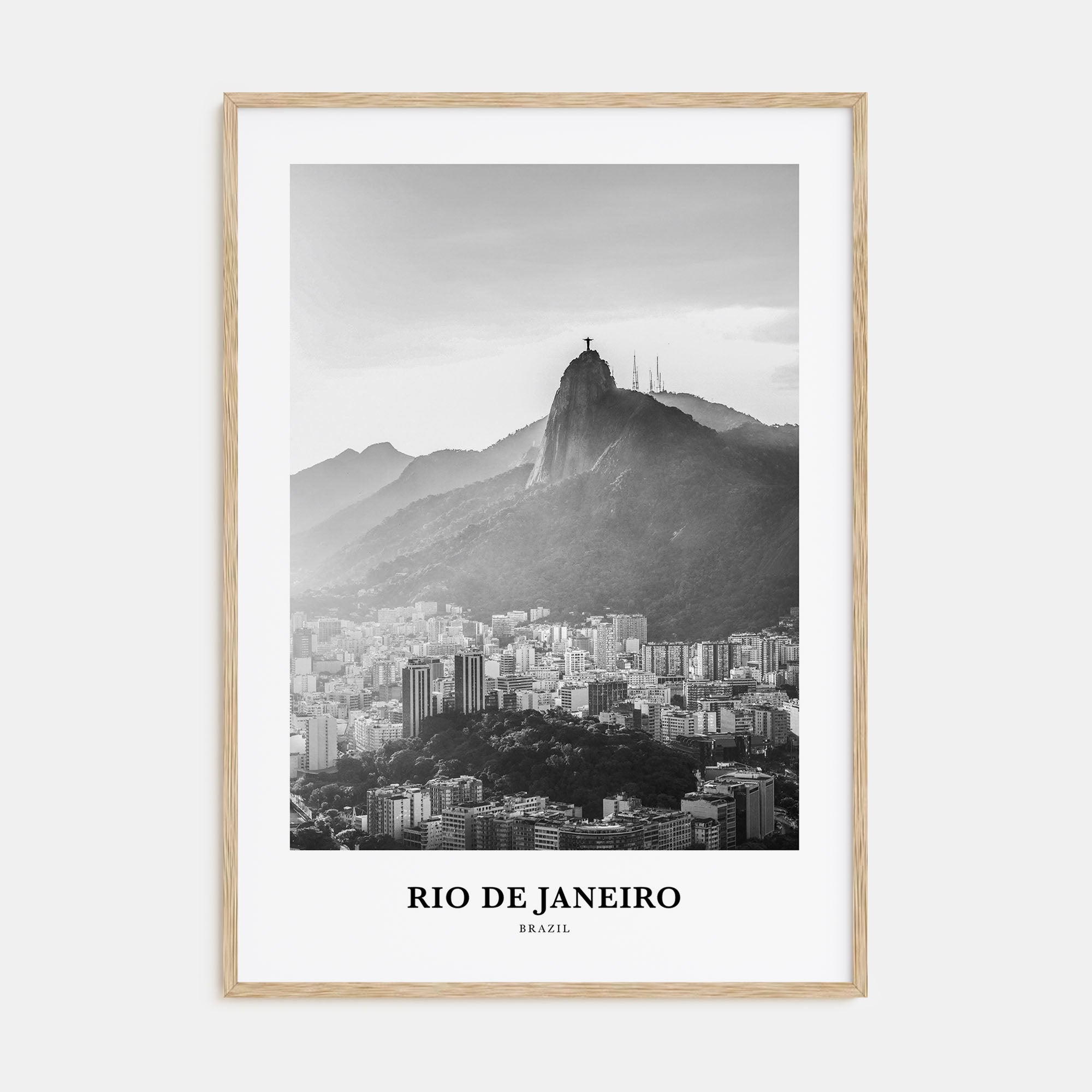 Rio de Janeiro Portrait B&W No 4 Poster