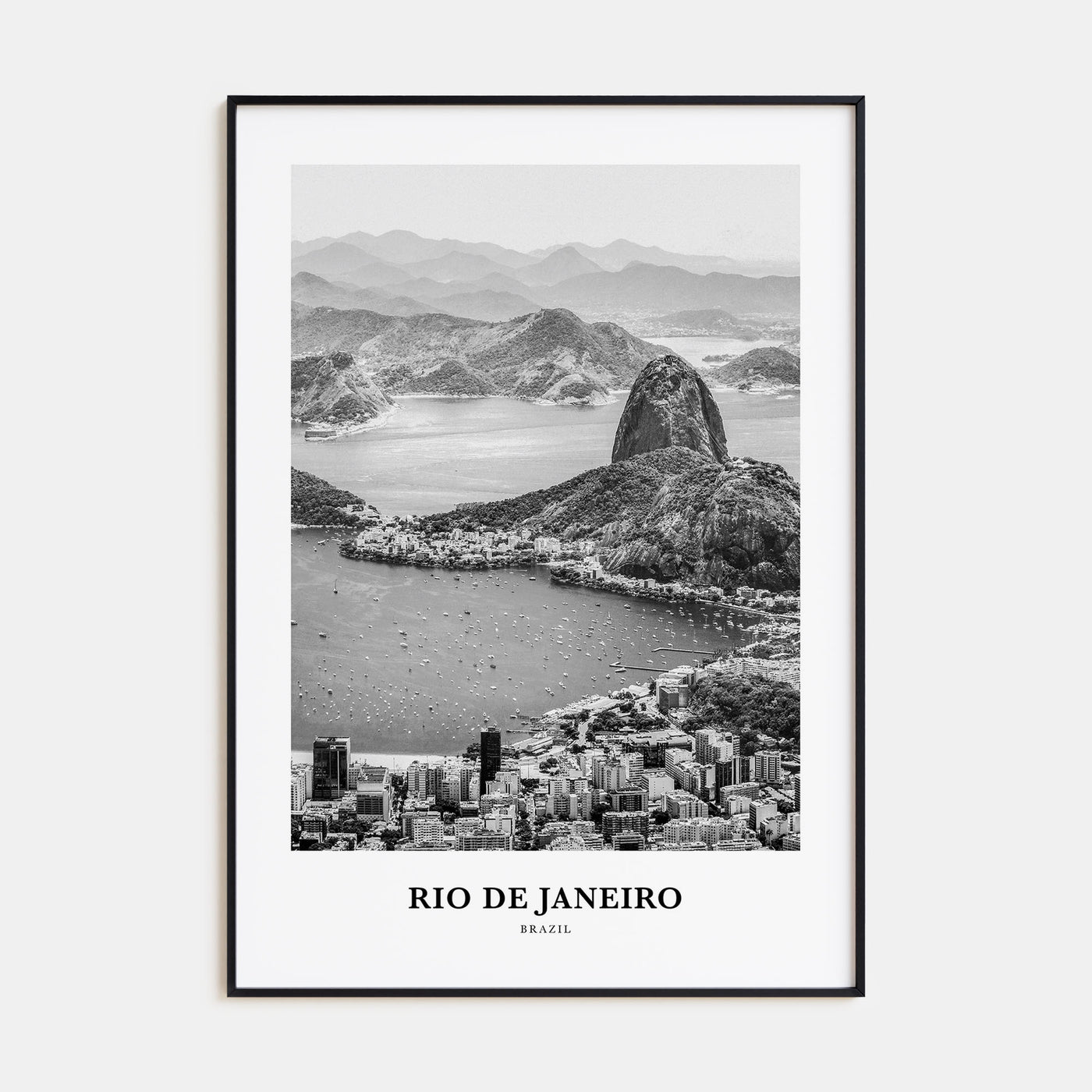 Rio de Janeiro Portrait B&W No 5 Poster