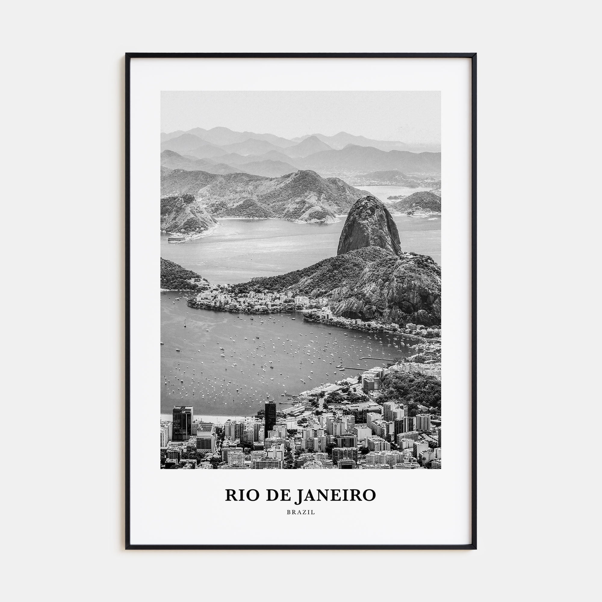 Rio de Janeiro Portrait B&W No 5 Poster
