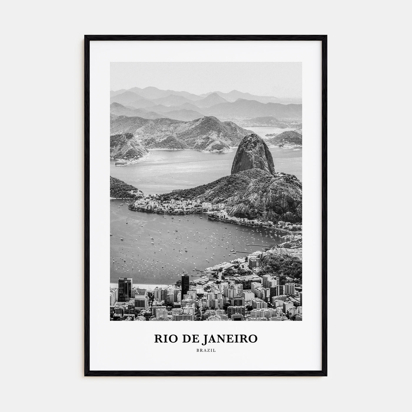 Rio de Janeiro Portrait B&W No 5 Poster