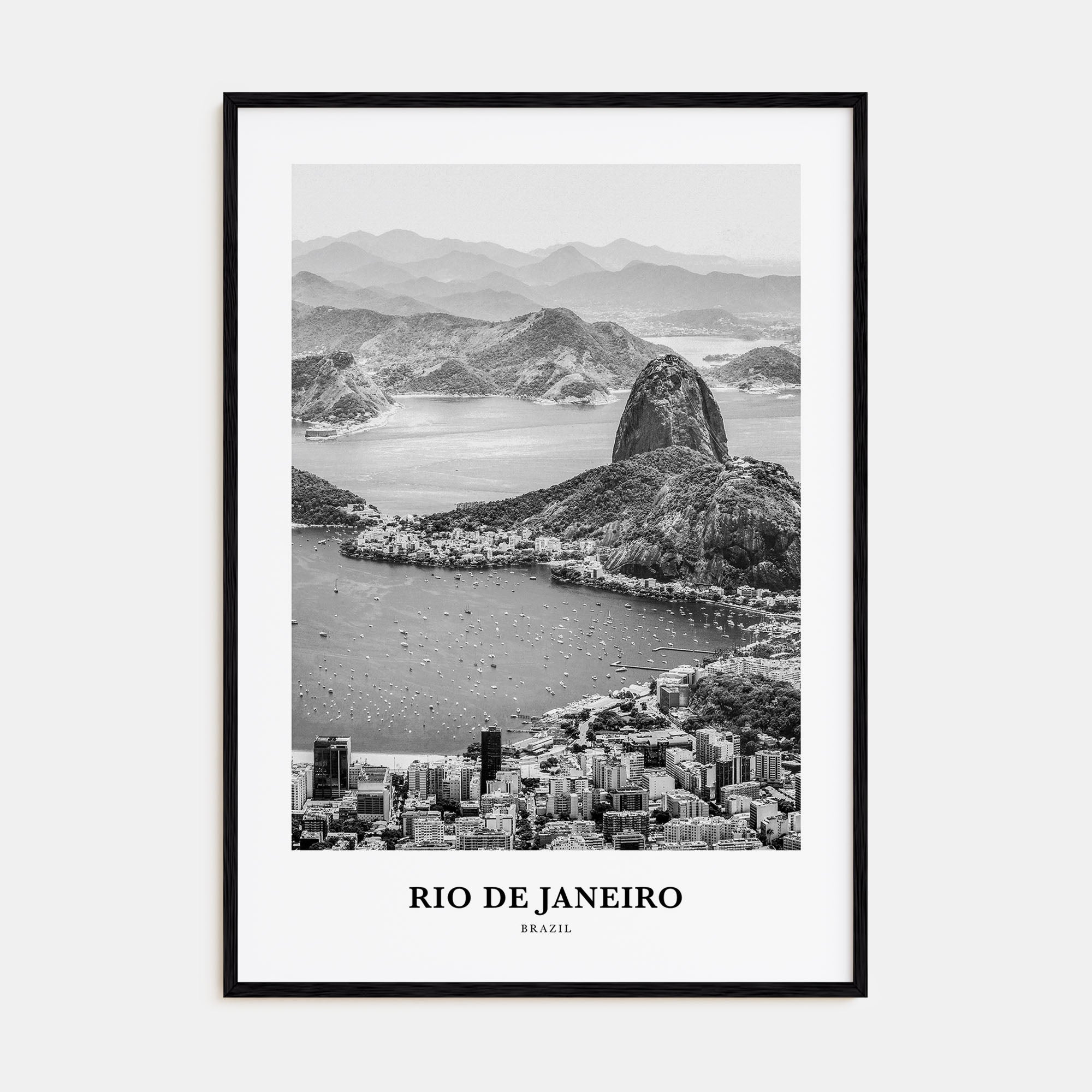 Rio de Janeiro Portrait B&W No 5 Poster