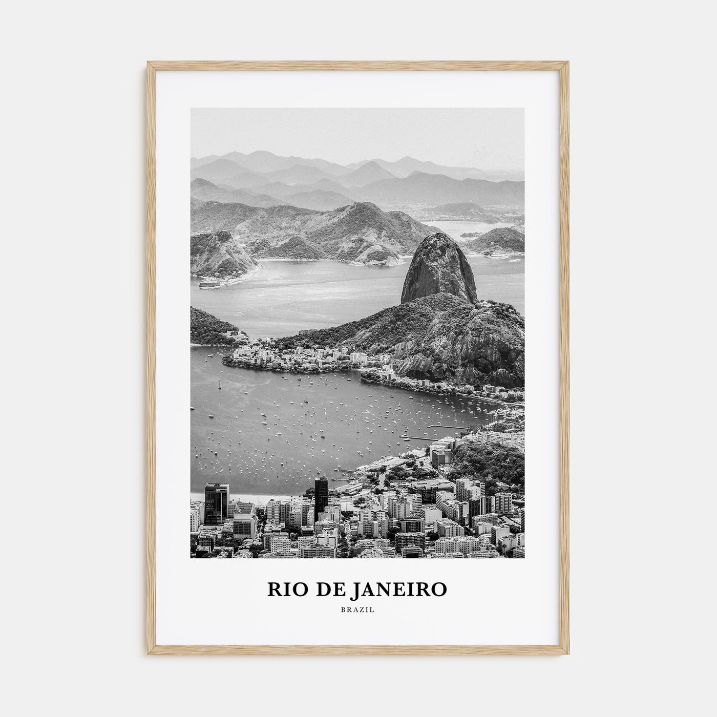 Rio de Janeiro Portrait B&W No 5 Poster