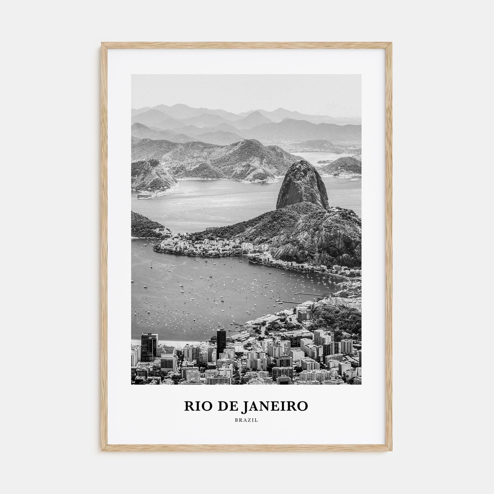 Rio de Janeiro Portrait B&W No 5 Poster