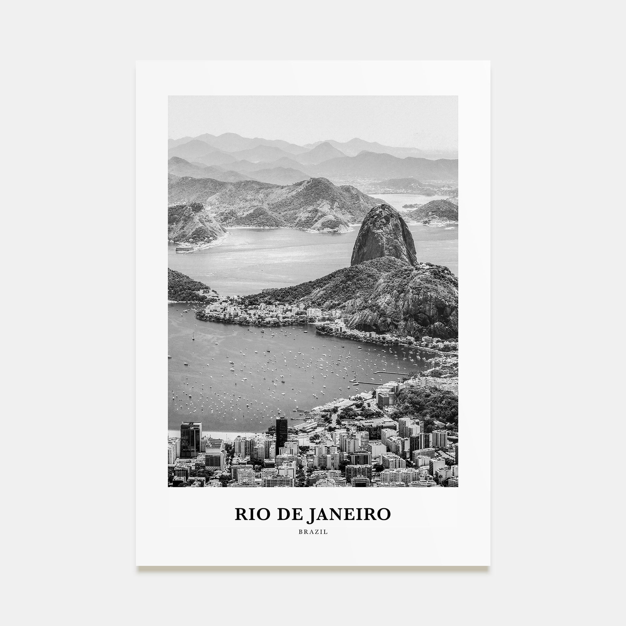 Rio de Janeiro Portrait B&W No 5 Poster