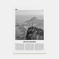 Rio de Janeiro Travel B&W No 2 Poster