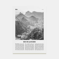 Rio de Janeiro Travel B&W No 3 Poster