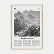 Rio de Janeiro Travel B&W No 3 Poster