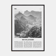 Rio de Janeiro Travel B&W No 3 Poster