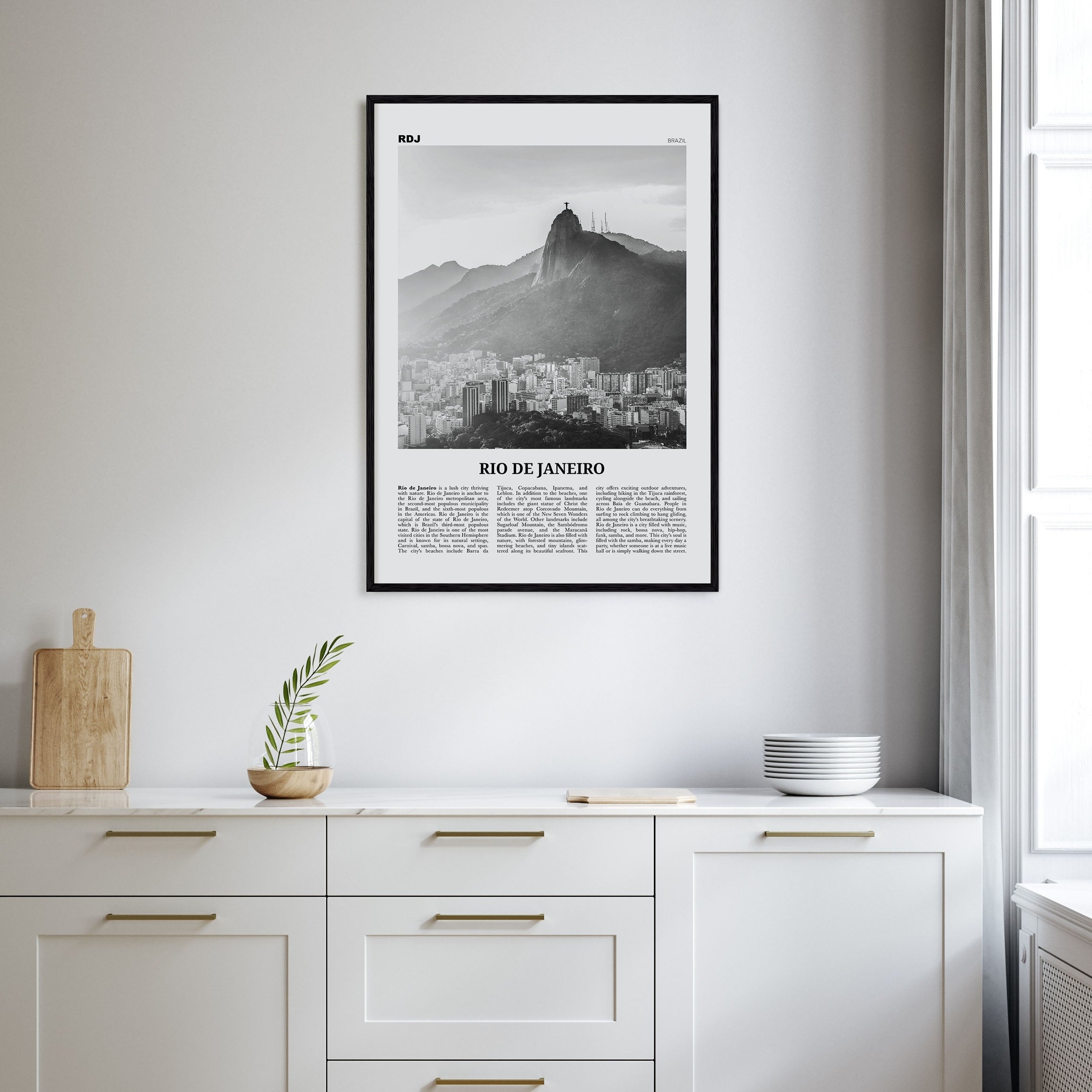 Rio de Janeiro Travel B&W No 5 Poster