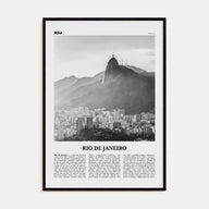 Rio de Janeiro Travel B&W No 5 Poster