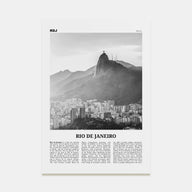 Rio de Janeiro Travel B&W No 5 Poster