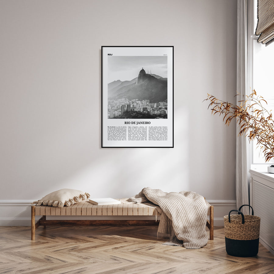 Rio de Janeiro Travel B&W No 5 Poster