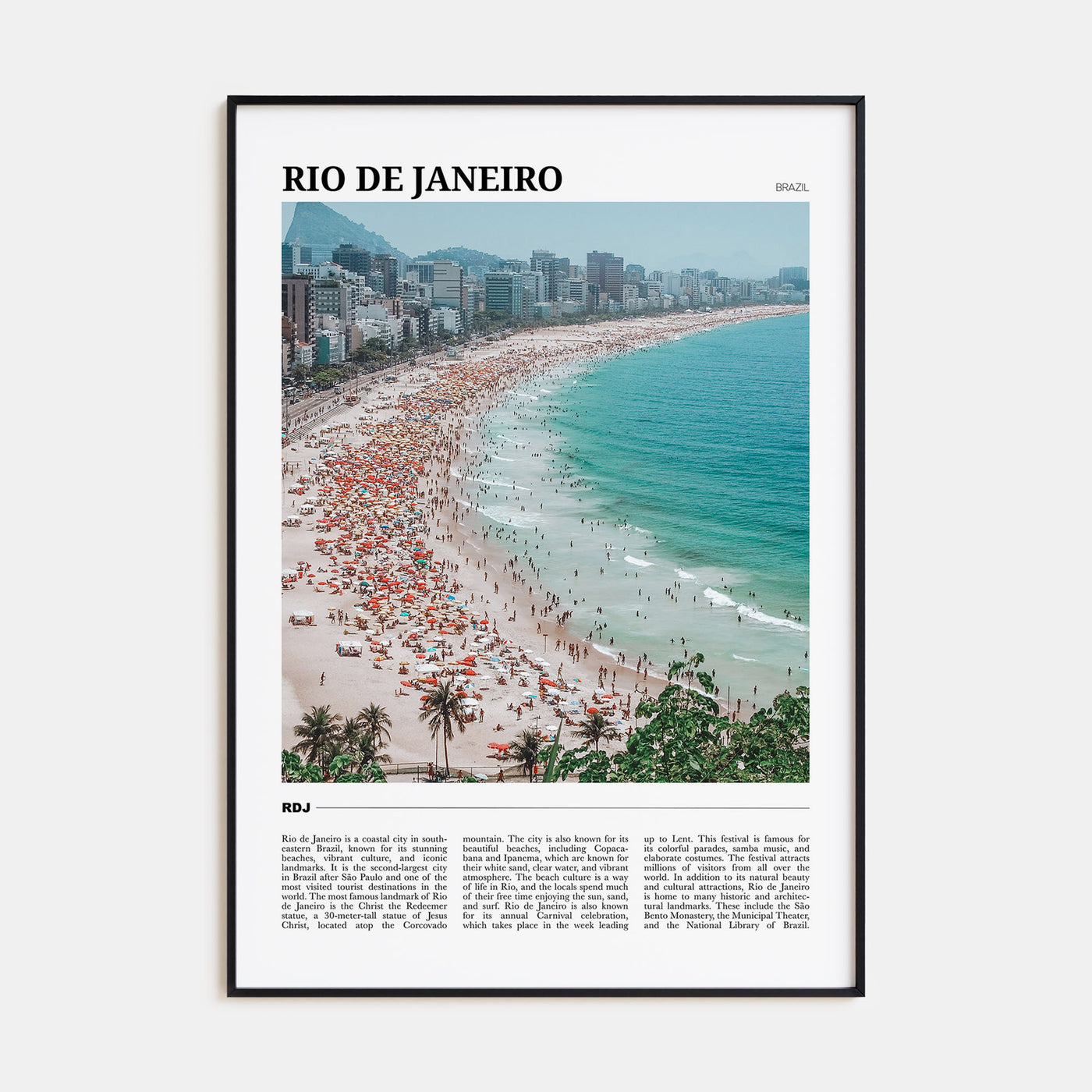 Rio de Janeiro Travel Color Poster