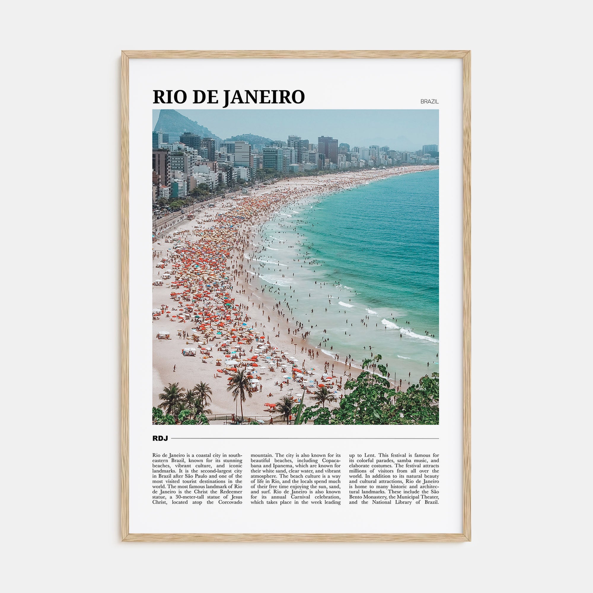 Rio de Janeiro Travel Color Poster