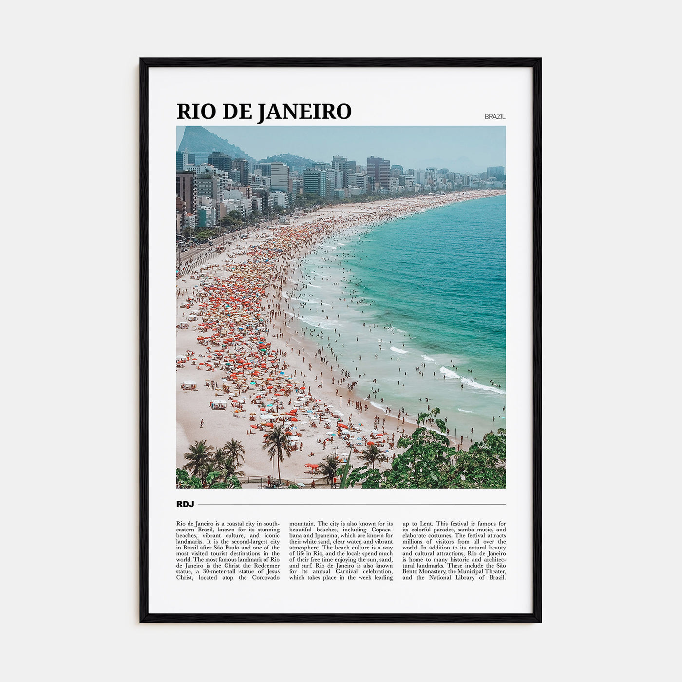 Rio de Janeiro Travel Color Poster