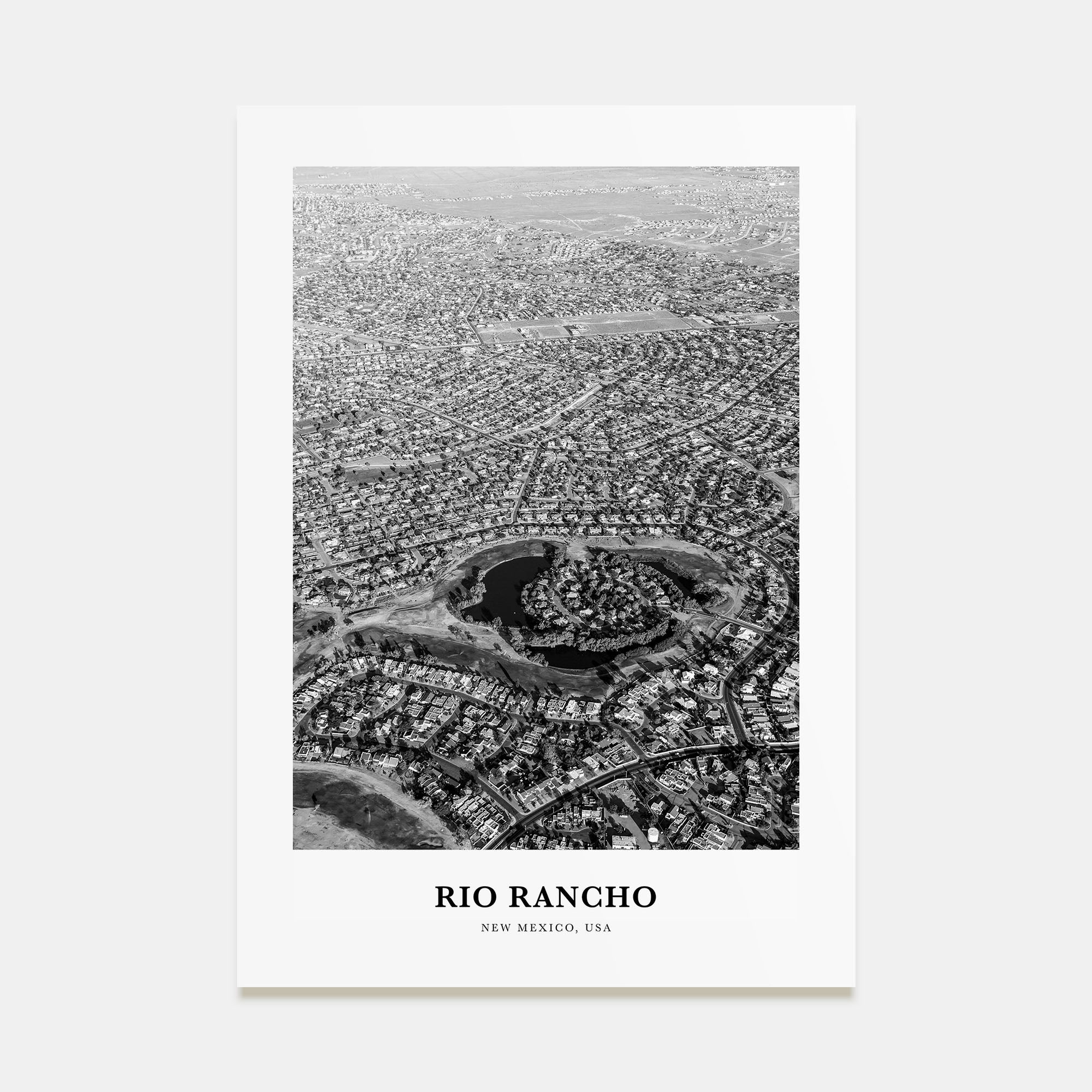 Rio Rancho Portrait B&W Poster