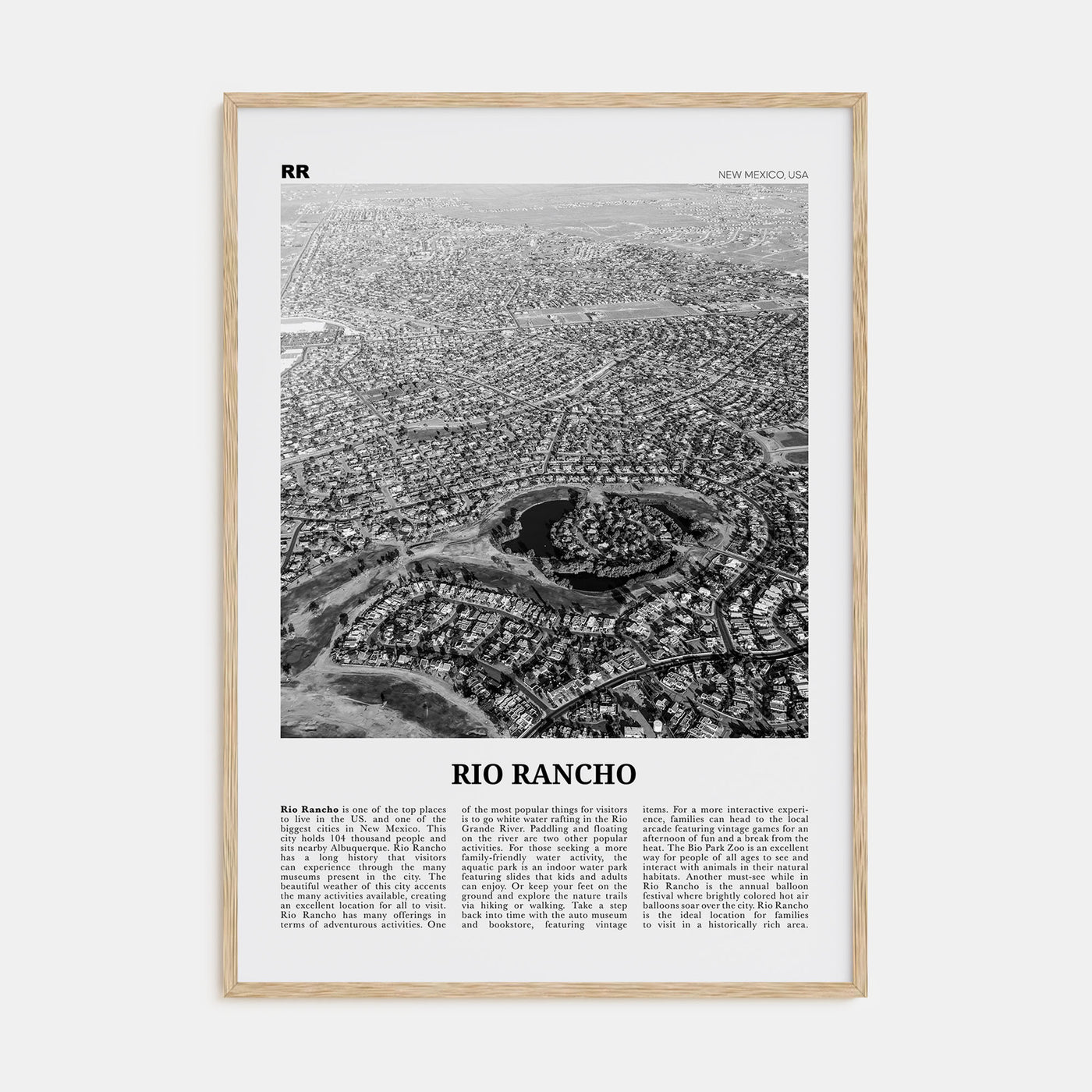 Rio Rancho Travel B&W Poster