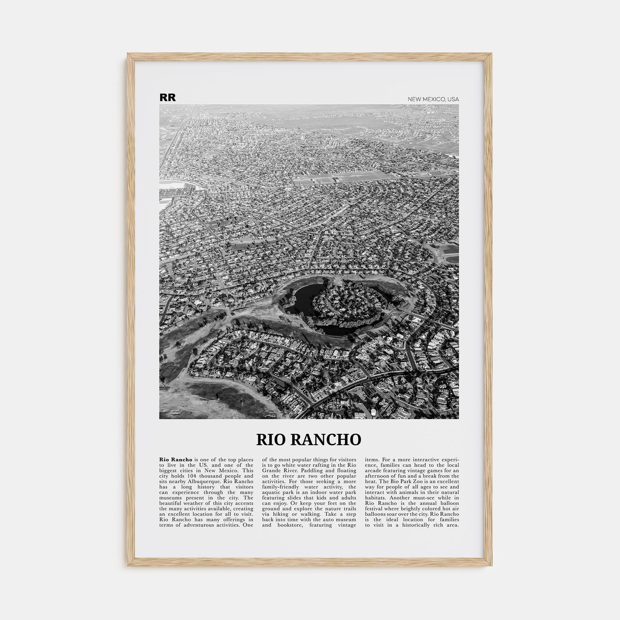 Rio Rancho Travel B&W Poster
