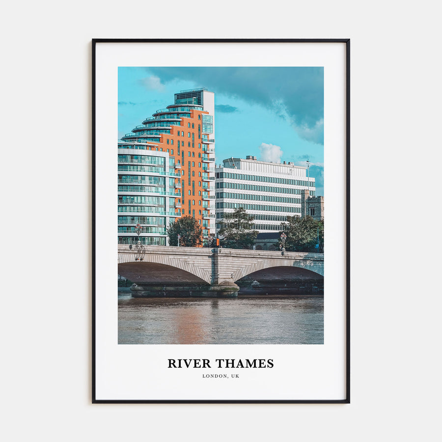 River Thames Portrait Color Poster