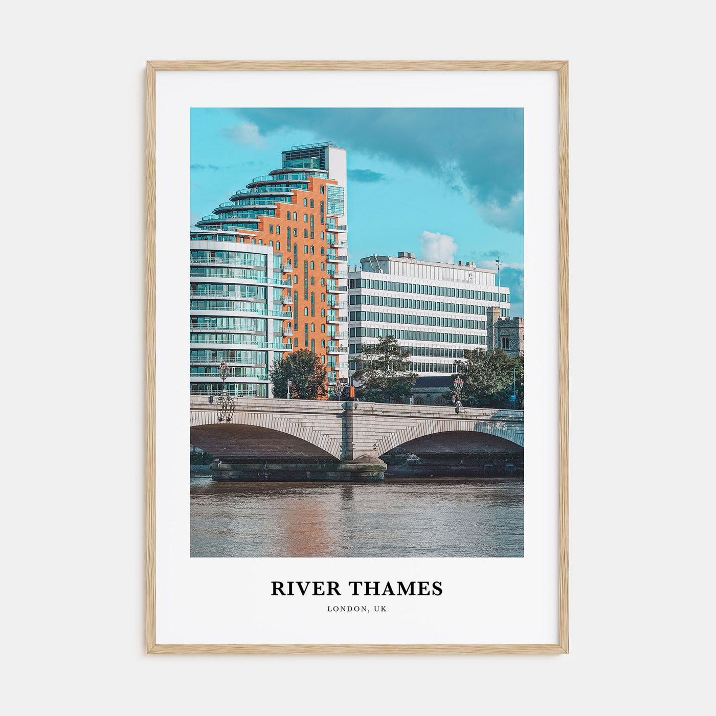 River Thames Portrait Color Poster