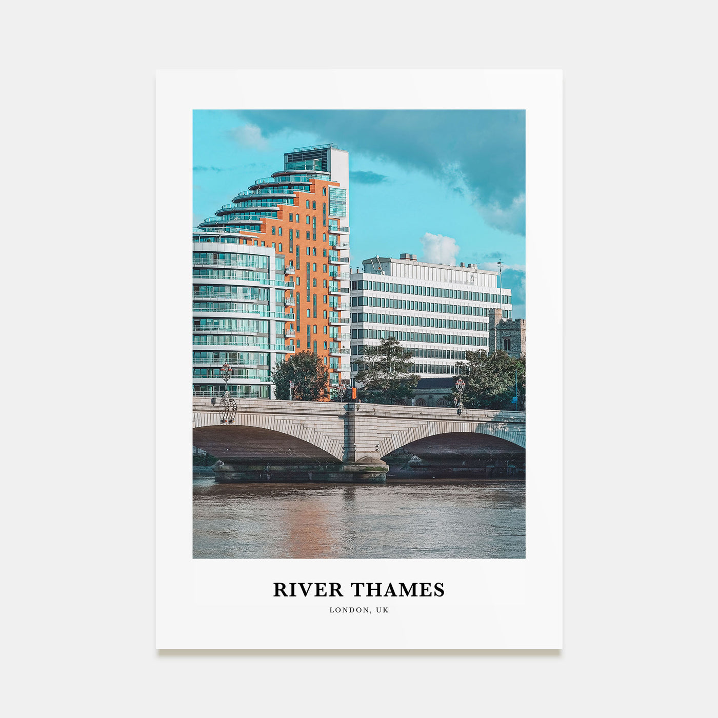 River Thames Portrait Color Poster