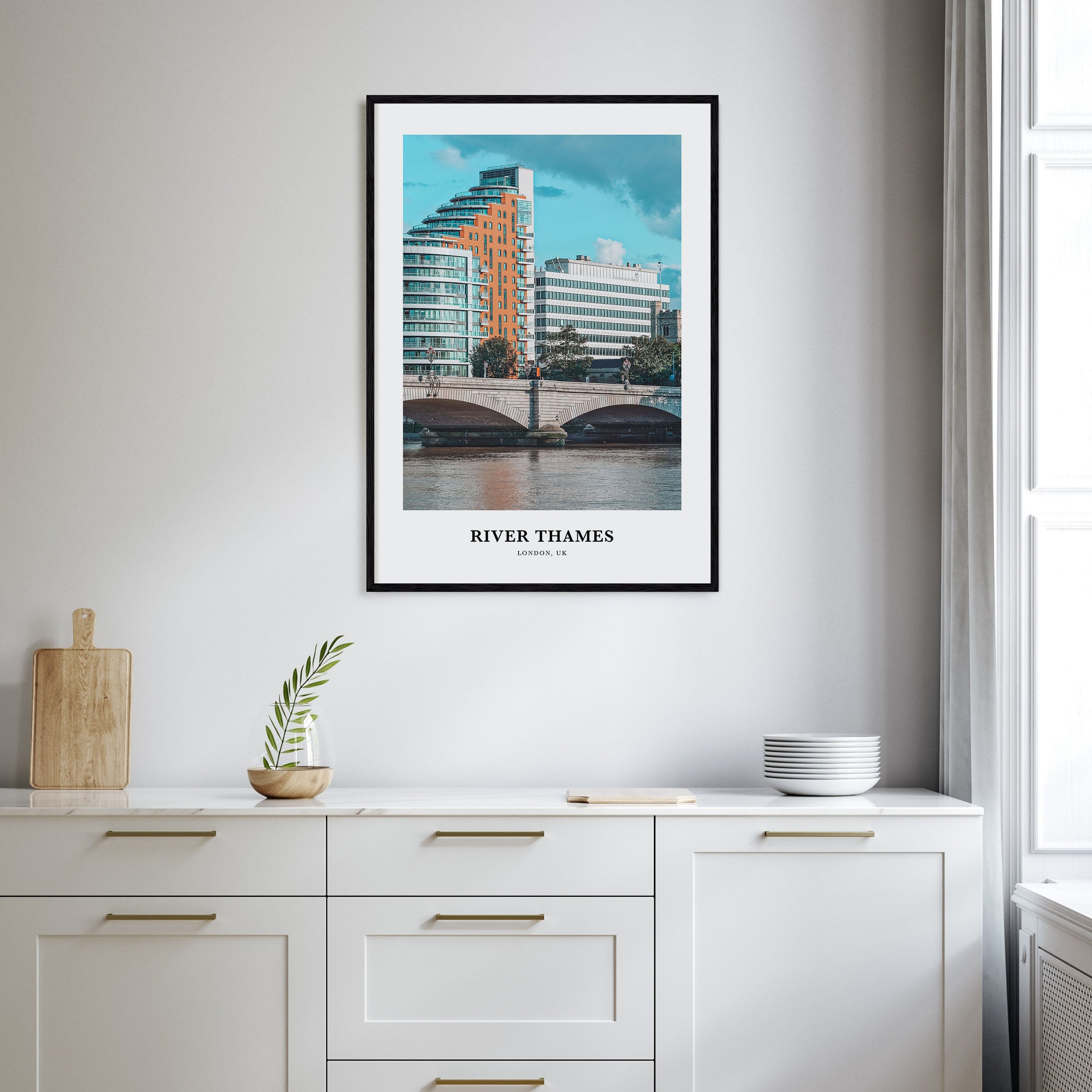 River Thames Portrait Color Poster
