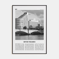 River Thames Travel B&W Poster