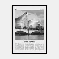 River Thames Travel B&W Poster