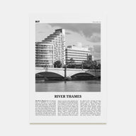 River Thames Travel B&W Poster