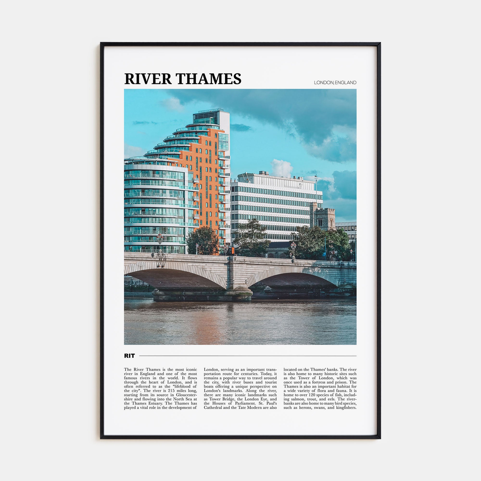 River Thames Travel Color Poster