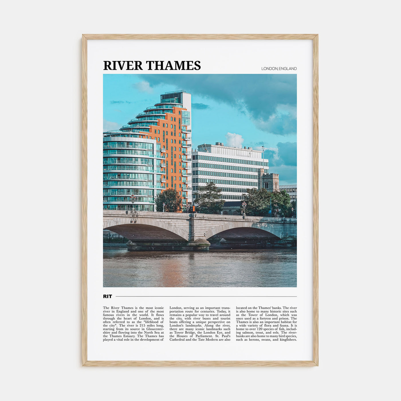 River Thames Travel Color Poster