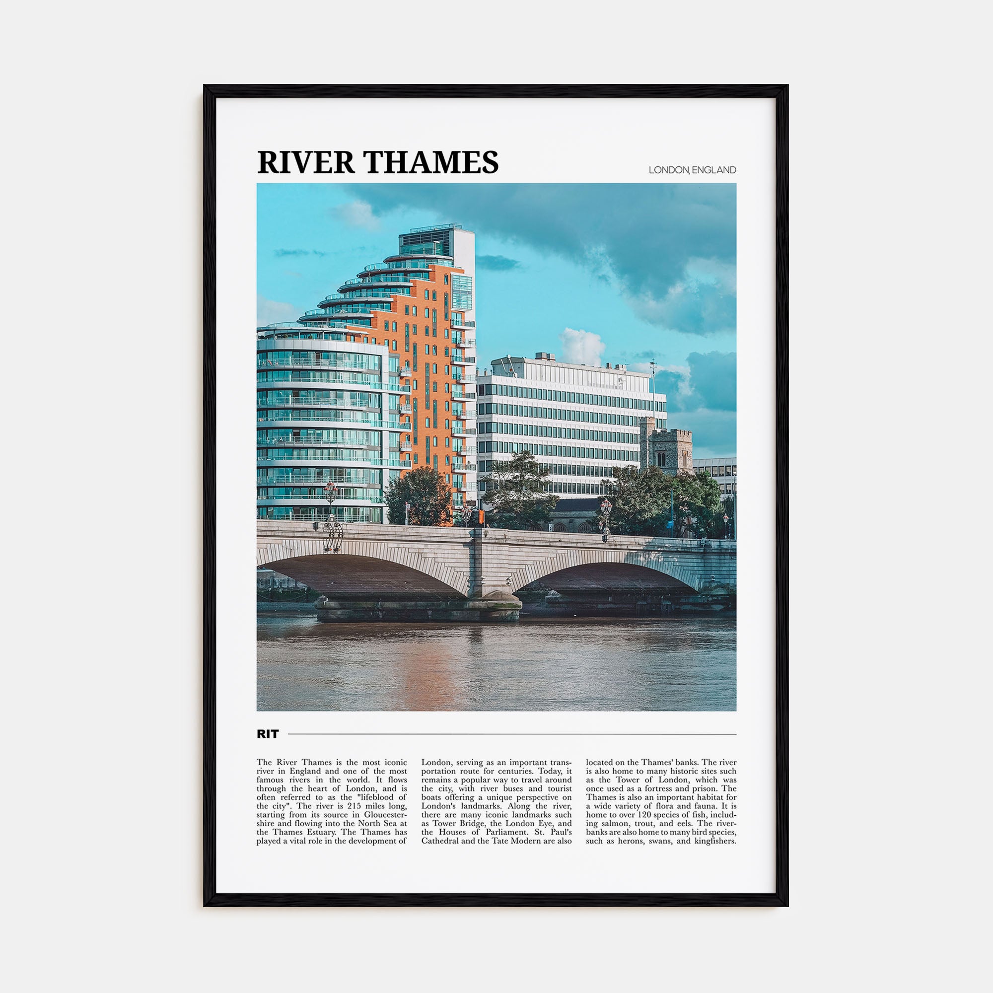 River Thames Travel Color Poster