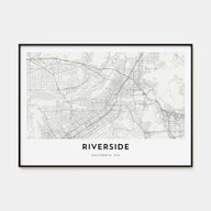 Riverside Map Landscape Poster