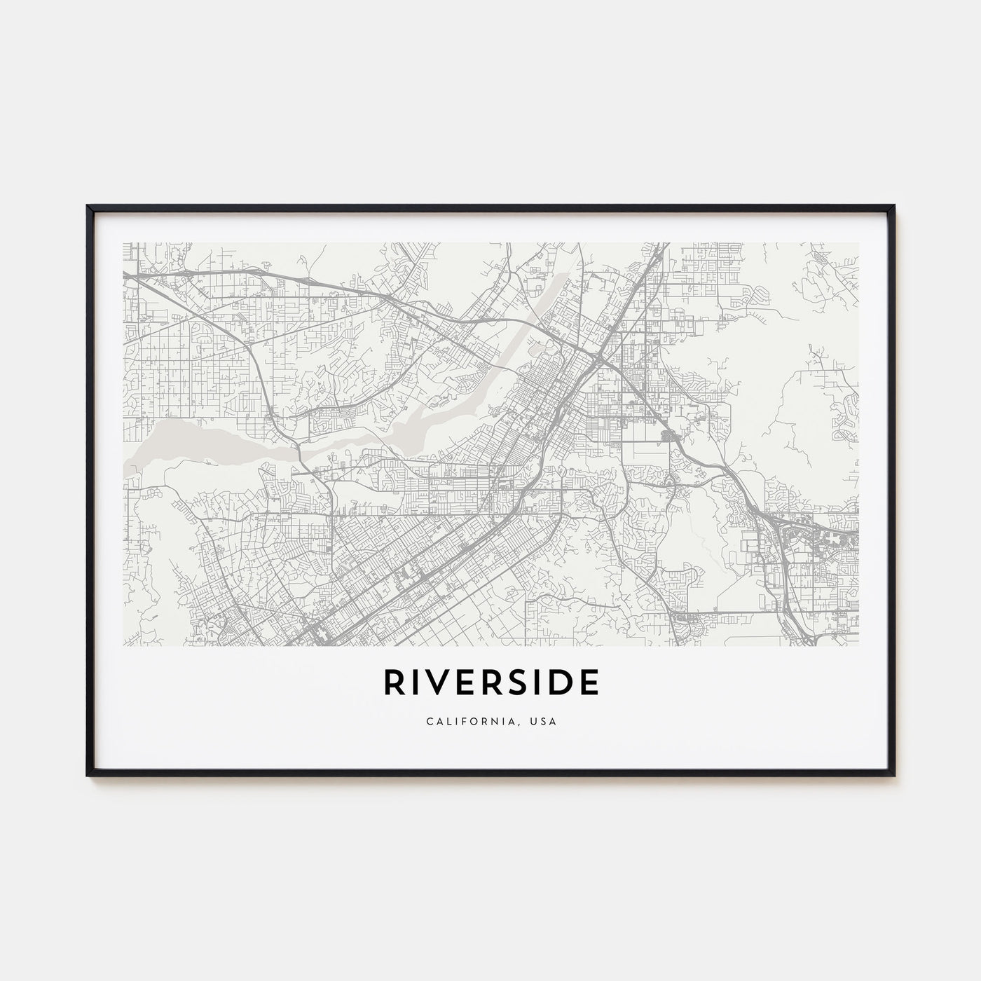 Riverside Map Landscape Poster