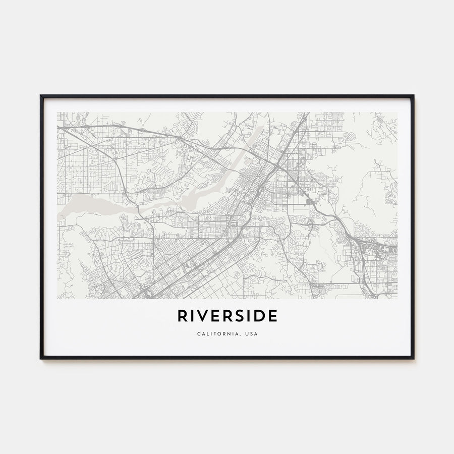 Riverside Map Landscape Poster