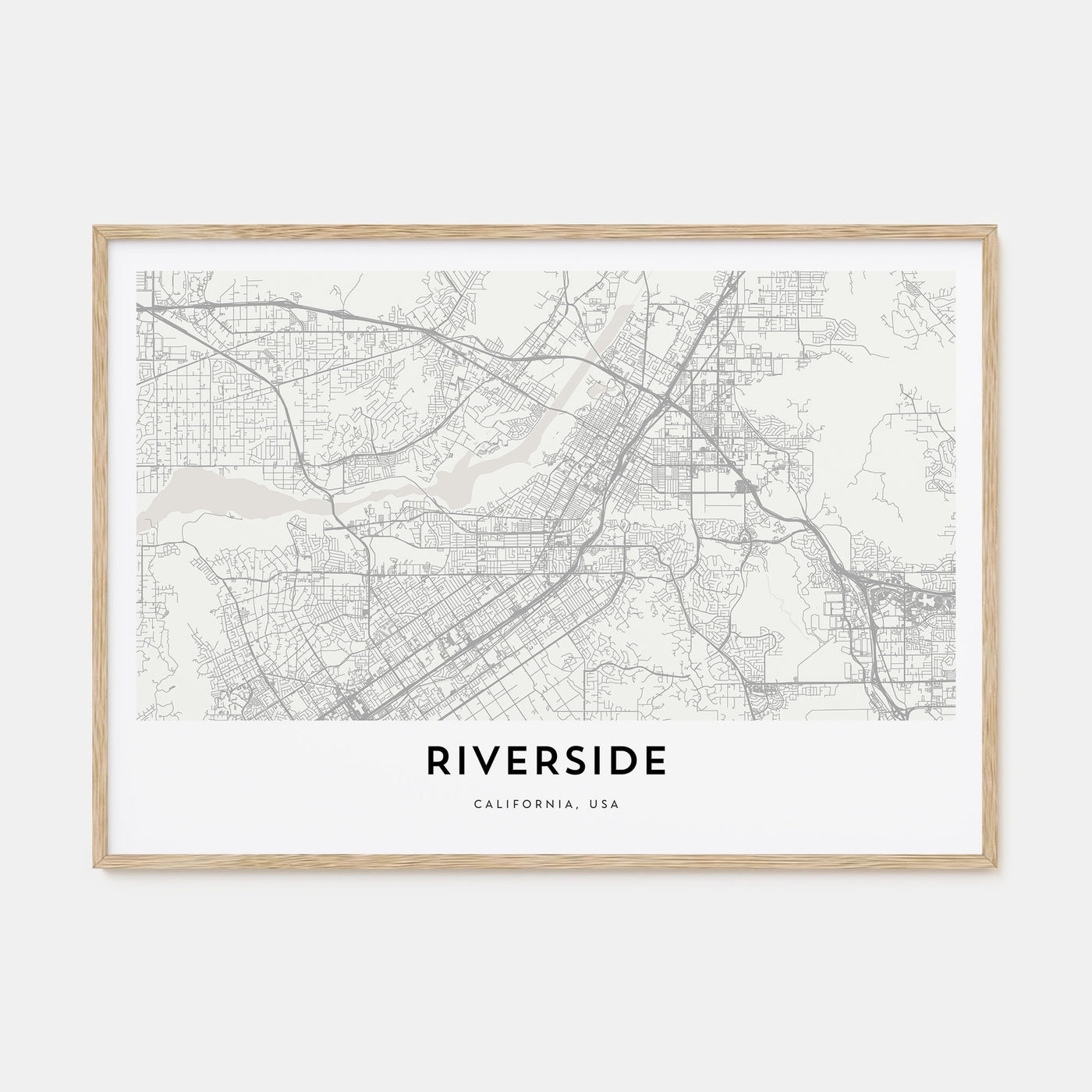 Riverside Map Landscape Poster