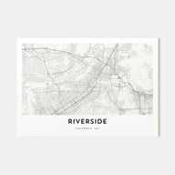 Riverside Map Landscape Poster
