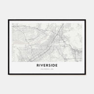 Riverside Map Landscape Poster