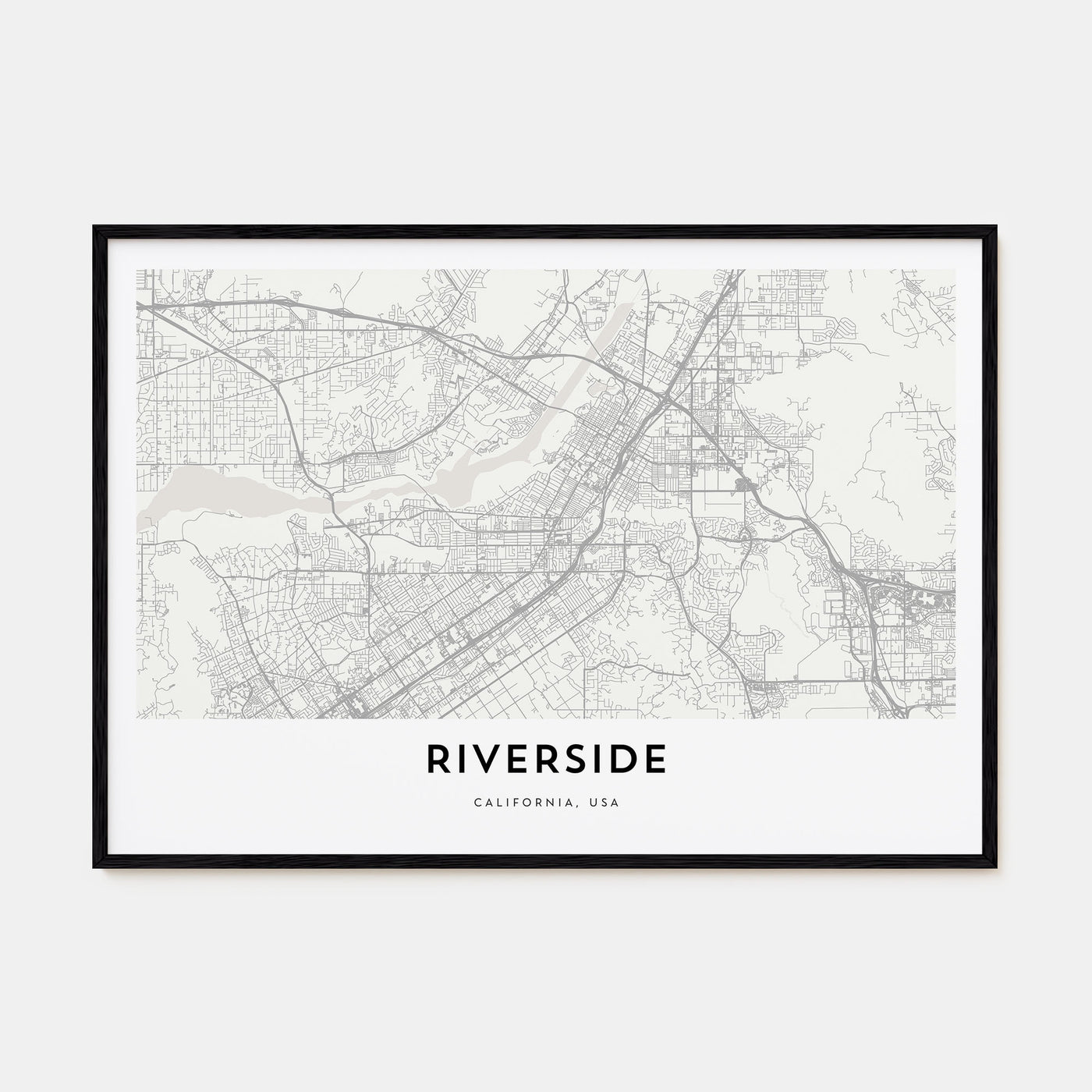 Riverside Map Landscape Poster