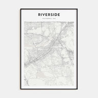 Riverside Map Portrait Poster