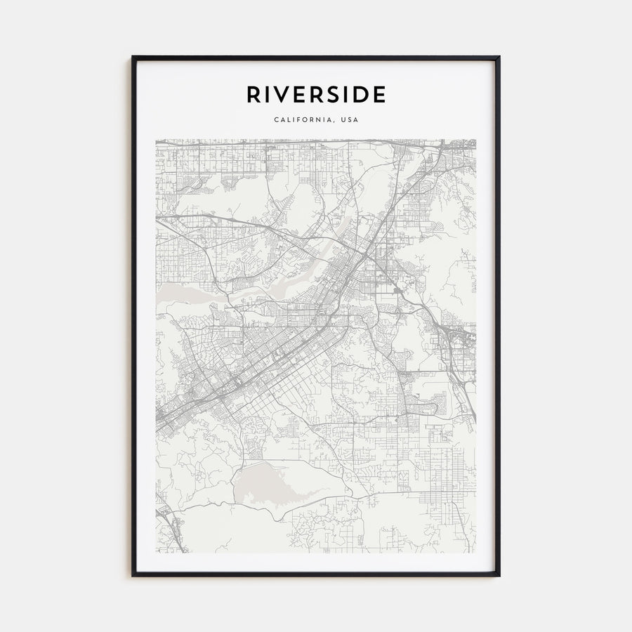 Riverside Map Portrait Poster