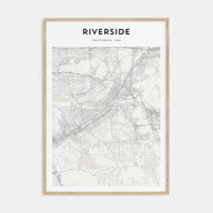 Riverside Map Portrait Poster
