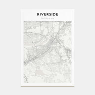 Riverside Map Portrait Poster