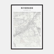 Riverside Map Portrait Poster