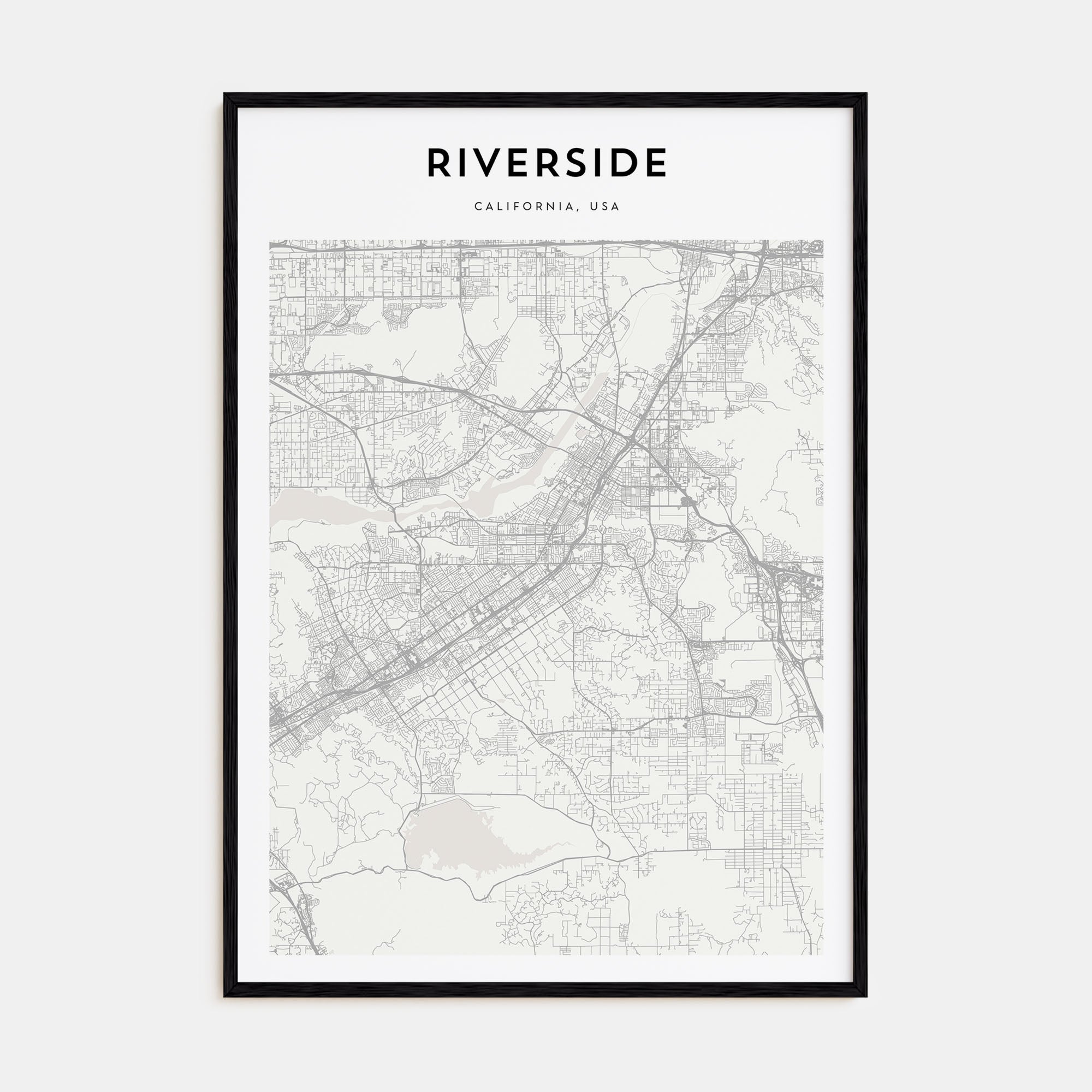 Riverside Map Portrait Poster