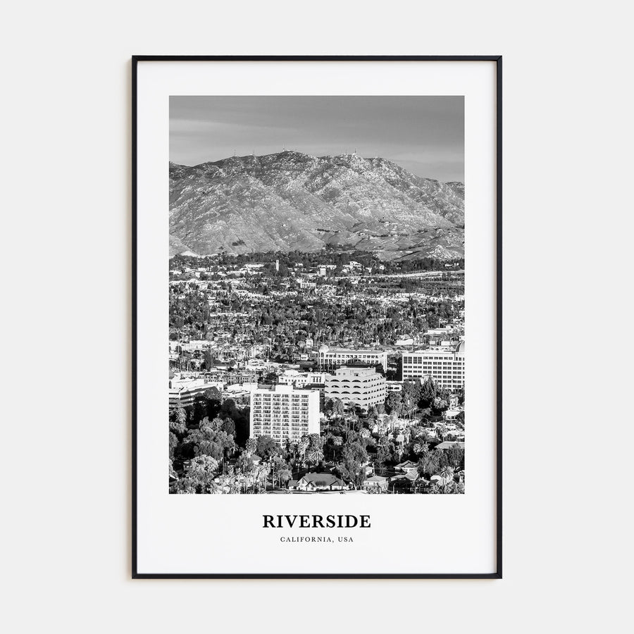 Riverside Portrait B&W Poster