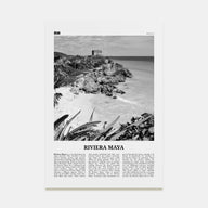 Riviera Maya Travel B&W Poster