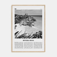 Riviera Maya Travel B&W Poster