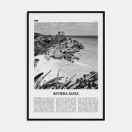 Riviera Maya Travel B&W Poster