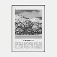 Rivisondoli Travel B&W Poster